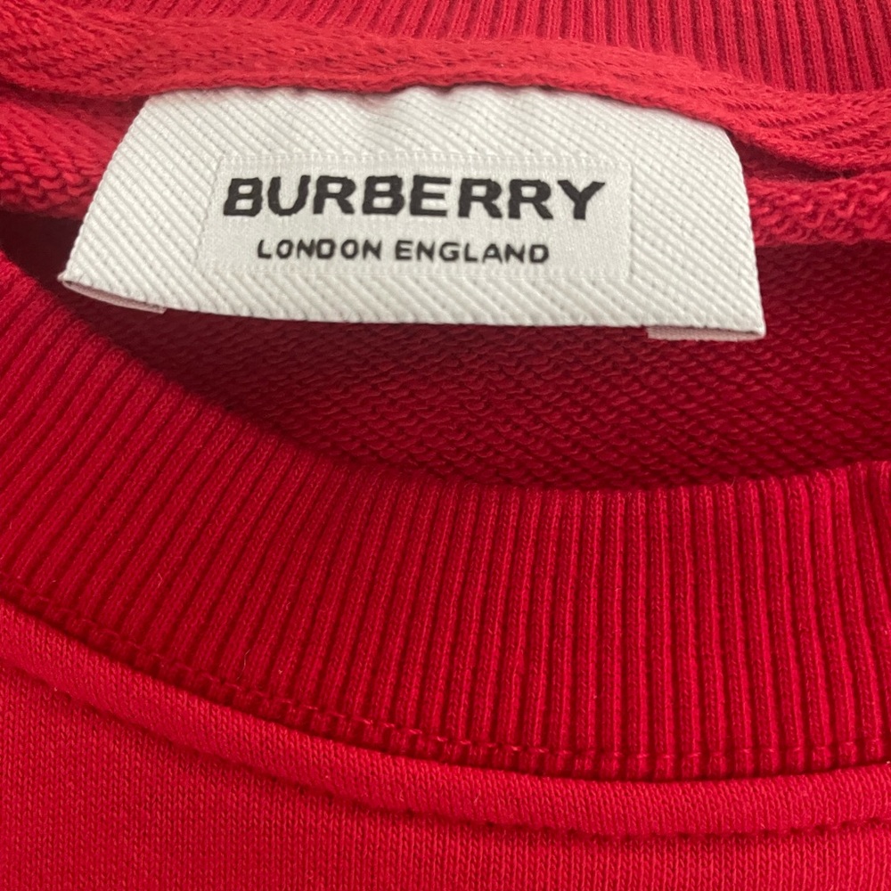 New with Tags. Mens Burberry Red Crewneck Pullover Size 2XL. - Picture 5 of 11